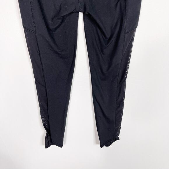 Athleta Small S Black High Rise Mesh Chaturanga to Town 7/8 Leggings Workout - Picture 8 of 12